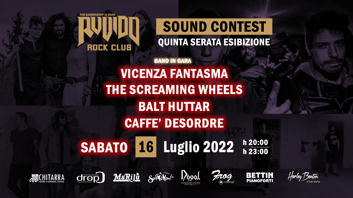 Ruvido Sound Contest - Quinta Semifinale 16 Luglio2022